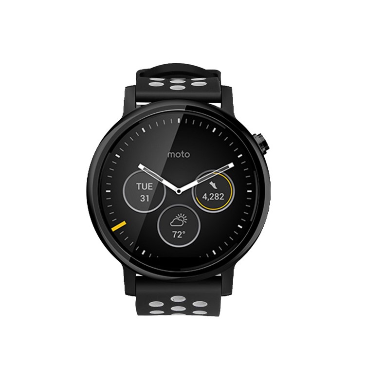 Two-tone Silicone Watch Band Strap for Xiaomi Huami Amazfit Stratos 2 / 2s - Black / White-8