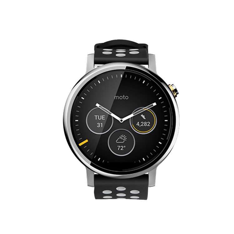 Two-tone Silicone Watch Band Strap for Xiaomi Huami Amazfit Stratos 2 / 2s - Black / White-9