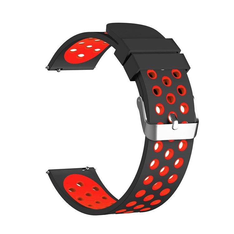 Banda di Orologi in Silicone Bicolore Per Xiaomi Huami Amazfit Stratos 2 / 2s - Nero / Rosso-3