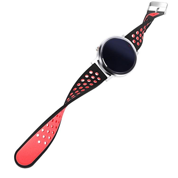 Two-tone Silicone Watch Band for Xiaomi Huami Amazfit Stratos 2 / 2s - Black / Red-4