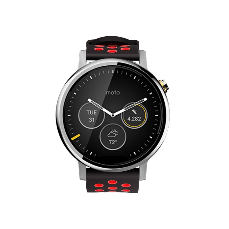 Banda di Orologi in Silicone Bicolore Per Xiaomi Huami Amazfit Stratos 2 / 2s - Nero / Rosso-7