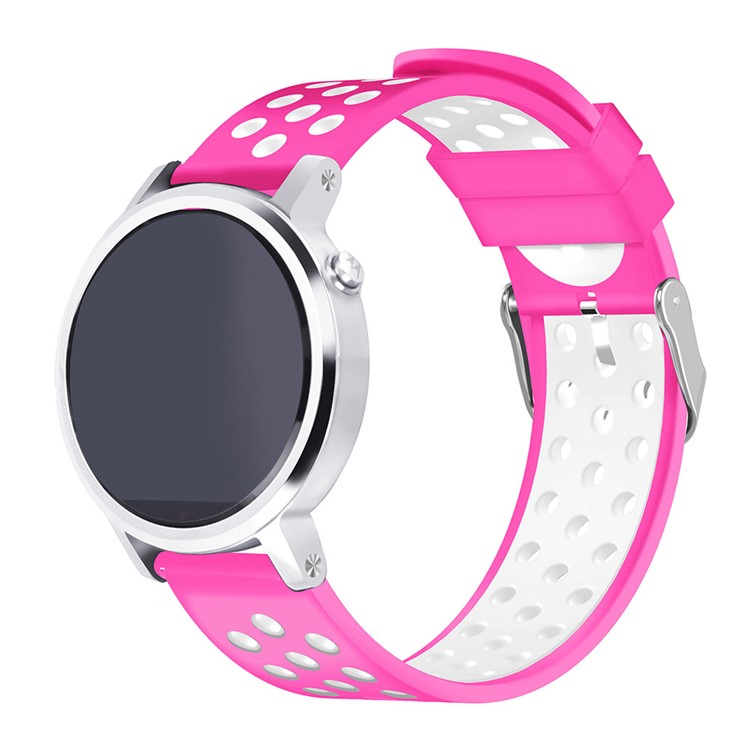 Two-tone Silicone Watch Strap Replacement for Xiaomi Huami Amazfit Stratos 2 / 2s - Rose / White-1