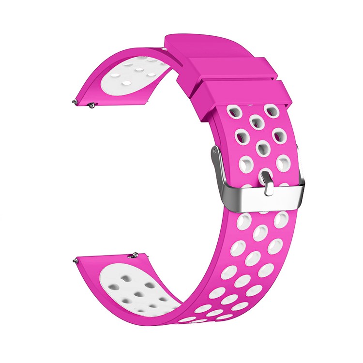 Two-tone Silicone Watch Strap Replacement for Xiaomi Huami Amazfit Stratos 2 / 2s - Rose / White-3