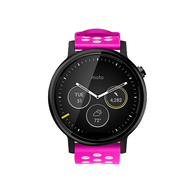 Two-tone Silicone Watch Strap Replacement for Xiaomi Huami Amazfit Stratos 2 / 2s - Rose / White-6