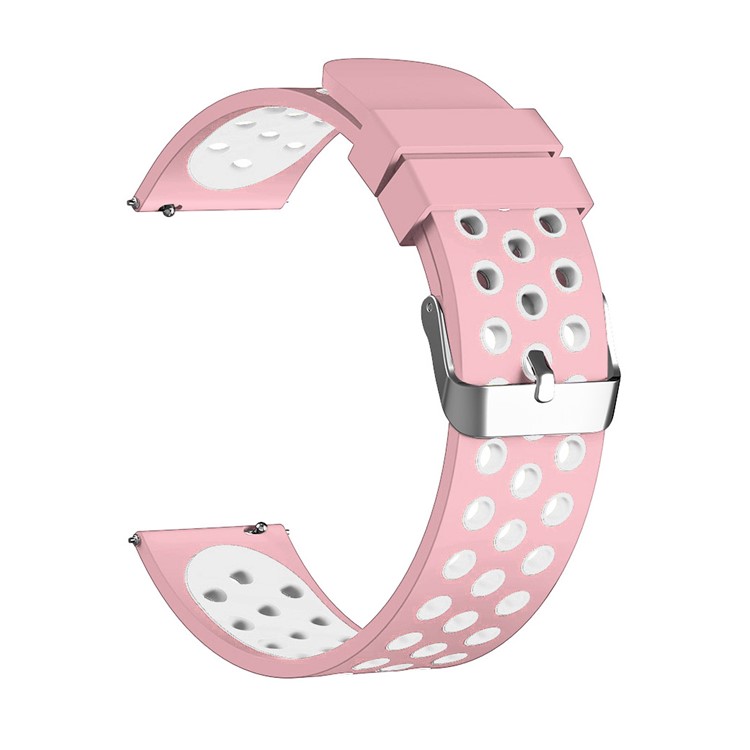 Two-tone Silicone Wristwatch Band Strap for Xiaomi Huami Amazfit Stratos 2 / 2s - Pink / White-4