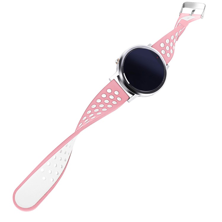 Two-tone Silicone Wristwatch Band Strap for Xiaomi Huami Amazfit Stratos 2 / 2s - Pink / White-5
