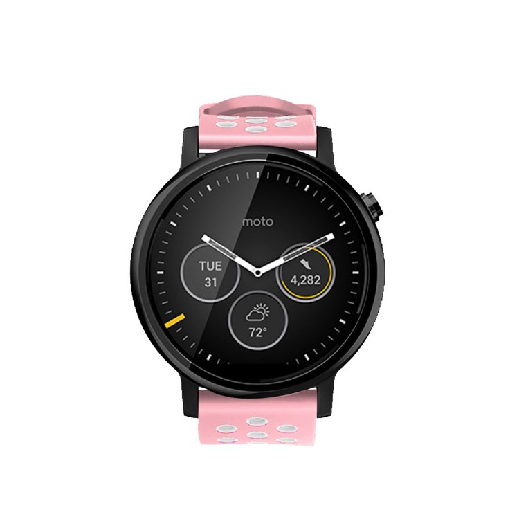 Two-tone Silicone Wristwatch Band Strap for Xiaomi Huami Amazfit Stratos 2 / 2s - Pink / White-7