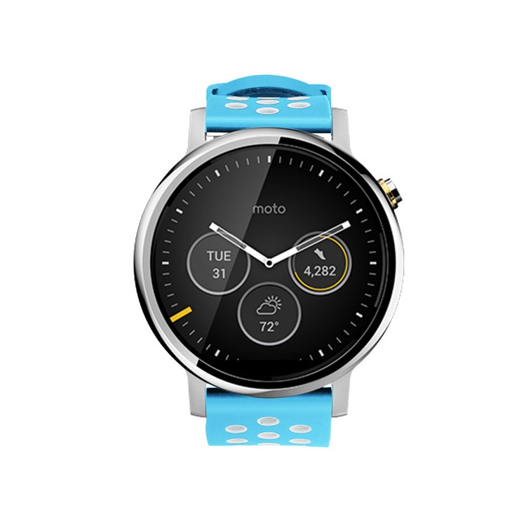 Two-tone Silicone Wristwatch Strap Replacement for Xiaomi Huami Amazfit Stratos 2 / 2s - Blue / White-7