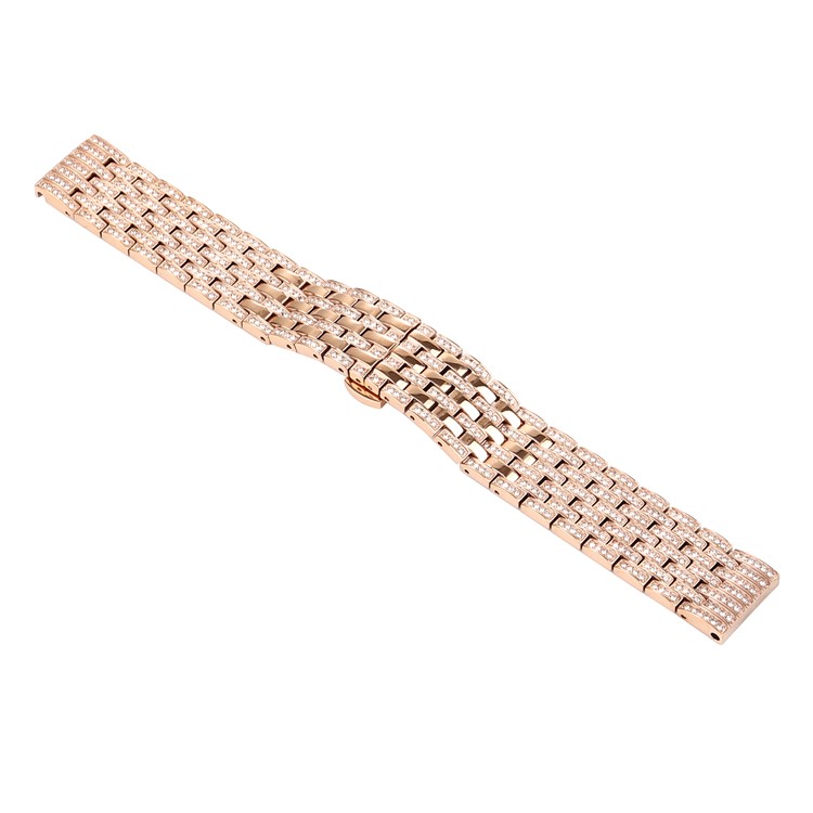 Diamond Decor Metal Watch Bracelet for Huawei TalkBand B5 - Rose Gold-3