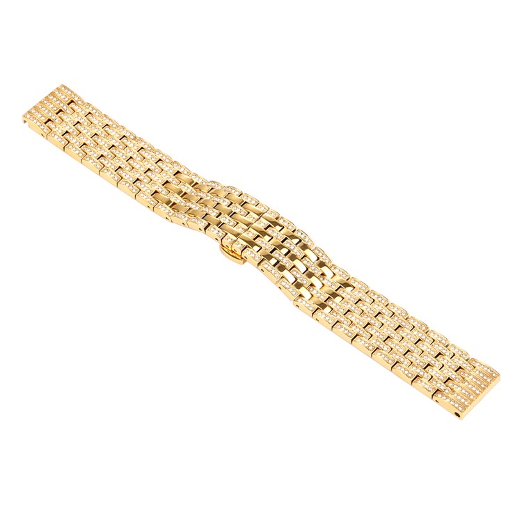 Diamond Decor Metal Watch Strap Replacement for Huawei TalkBand B5 - Gold-3
