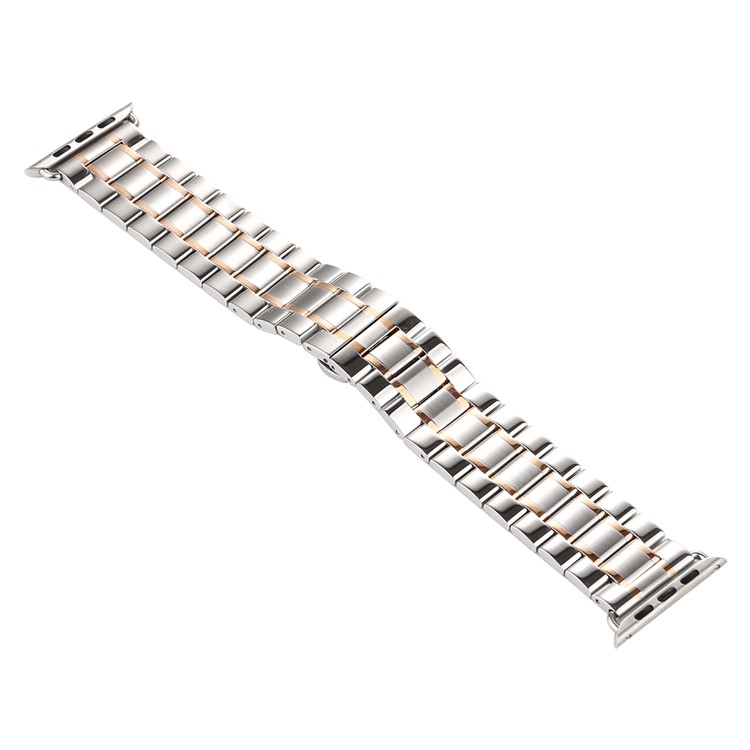 Stainless Steel Smart Watch Strap Part for Apple Watch Series 3 / 2 / 1 42mm - Silver / Rose Gold-3