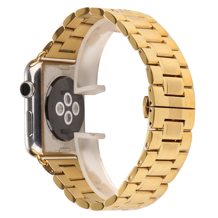 Stainless Steel Smart Watch Band Strap Part Replacement for Apple Watch Series 3 / 2 / 1 38mm - Gold-1