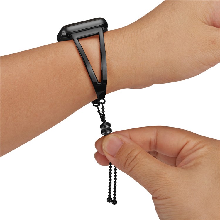 Stylish Stainless Steel Watchband Bracelet for Apple Watch Series 5 4 40mm/3/2/1 38mm - Black-4