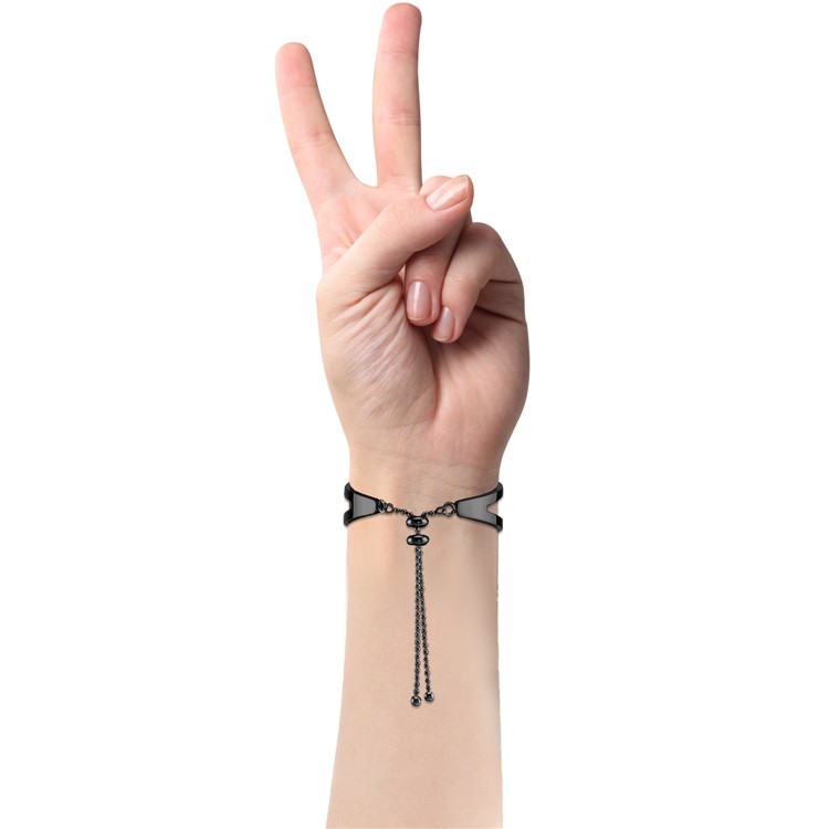 Stylish Stainless Steel Watchband Bracelet for Apple Watch Series 5 4 40mm/3/2/1 38mm - Black-5