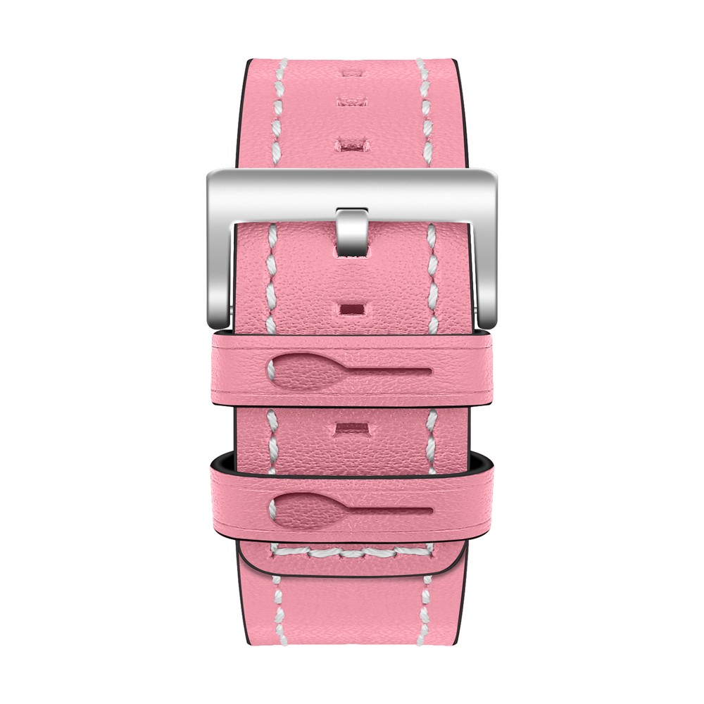 Genuine Leather Wristwatch Band Strap for Fitbit Versa - Pink-3