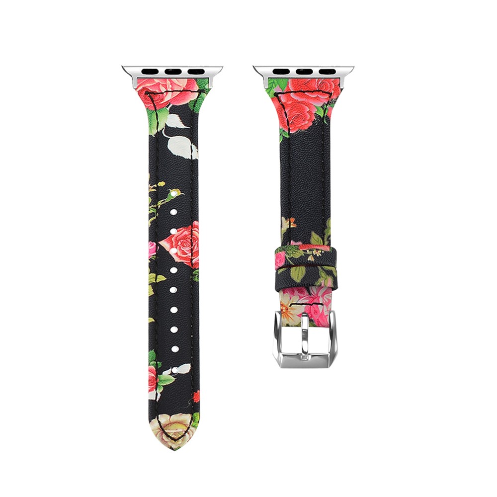 Genuine Leather Vvid Pattern Watch Strap for Apple Watch Series 4 44mm/3/2/1 42mm - Style A-4