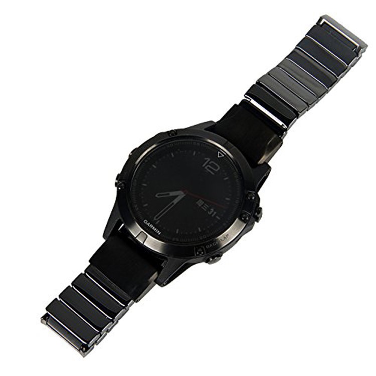 Eine Perle Schmetterling Schnalle Keramik Uhrenarmband Für Garmin Fenix 5 22mm - Schwarz-3