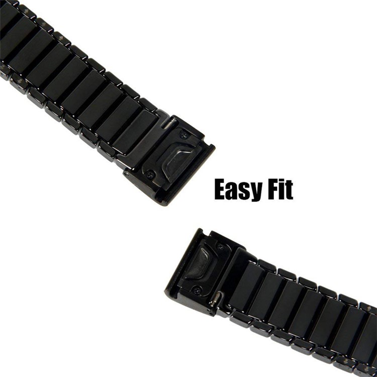 Eine Perle Schmetterling Schnalle Keramik Uhrenarmband Für Garmin Fenix 5 22mm - Schwarz-5