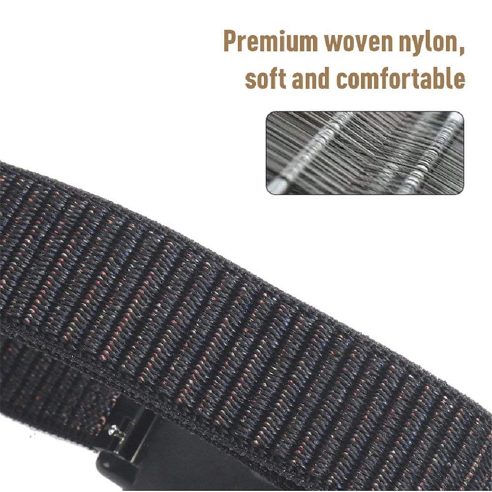 22mm Nylon Velcro Closure Watch Strap for Garmin Fenix 5 - Black-5