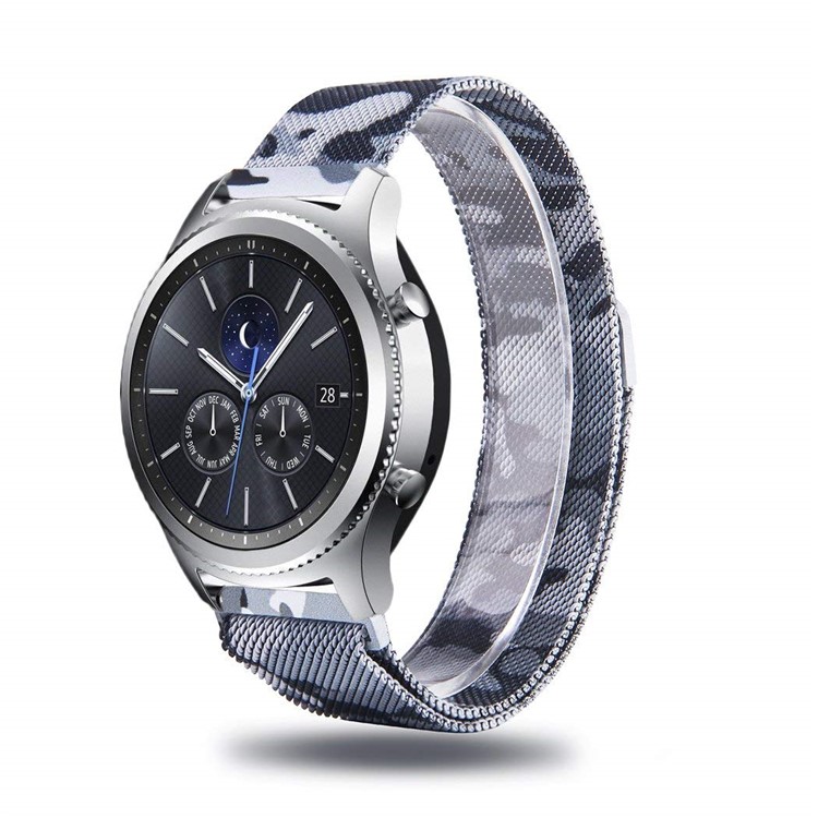 Milanese Metal Wristband Watch Band Strap for Samsung Gear S3 Frontier / S3 Classic - Grey Camouflage-2