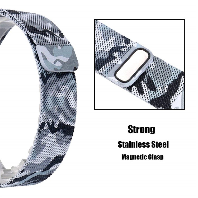 Milanese Metal Wristband Watch Band Strap for Samsung Gear S3 Frontier / S3 Classic - Grey Camouflage-3