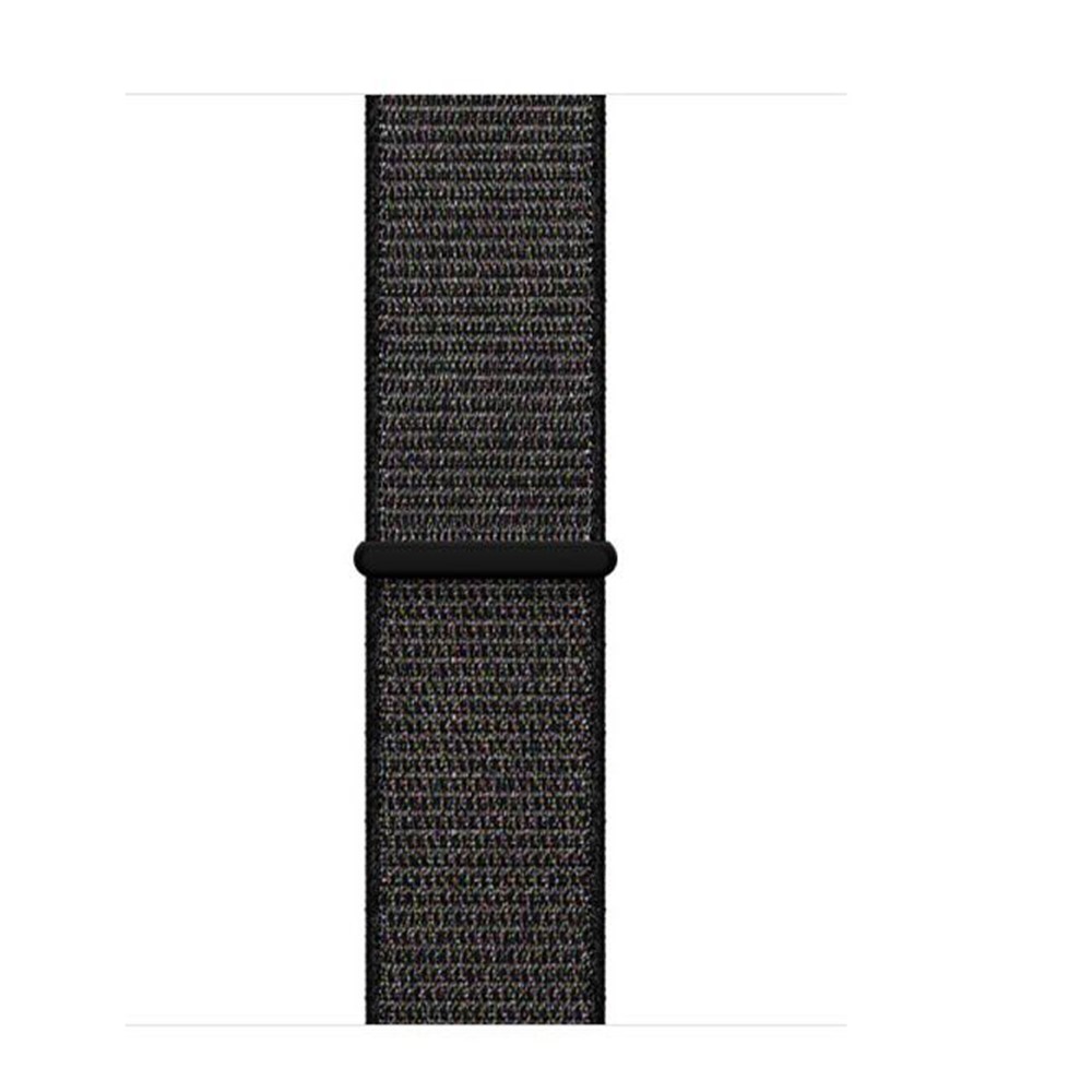 Velcro Closure Nylon Watch Band with Connector for Apple Watch Series 3 / 2 / 1 42mm - Dark Grey-3