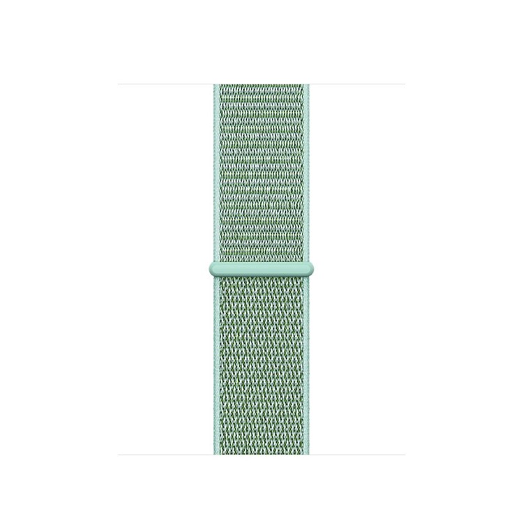 Velcro Closure Nylon Watch Sports Band with Connector for Apple Watch Series 4 44mm / Series 3 2 1 42mm - Cyan-3