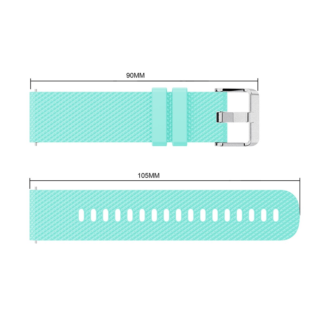 Pulseira de Faixa de Releveito Ajustável de Cinta de Silicone de 20 mm Para Samsung Galaxy Watch 42mm - Ciano-3