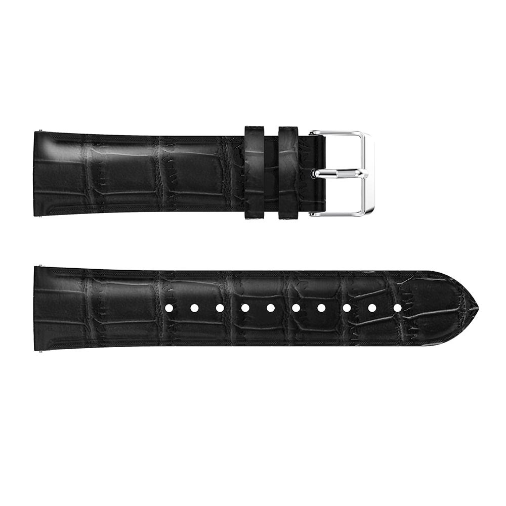 Crocodile Texture Genuine Leather Watch Band 22mm for Samsung Galaxy Watch 46mm - Black-3