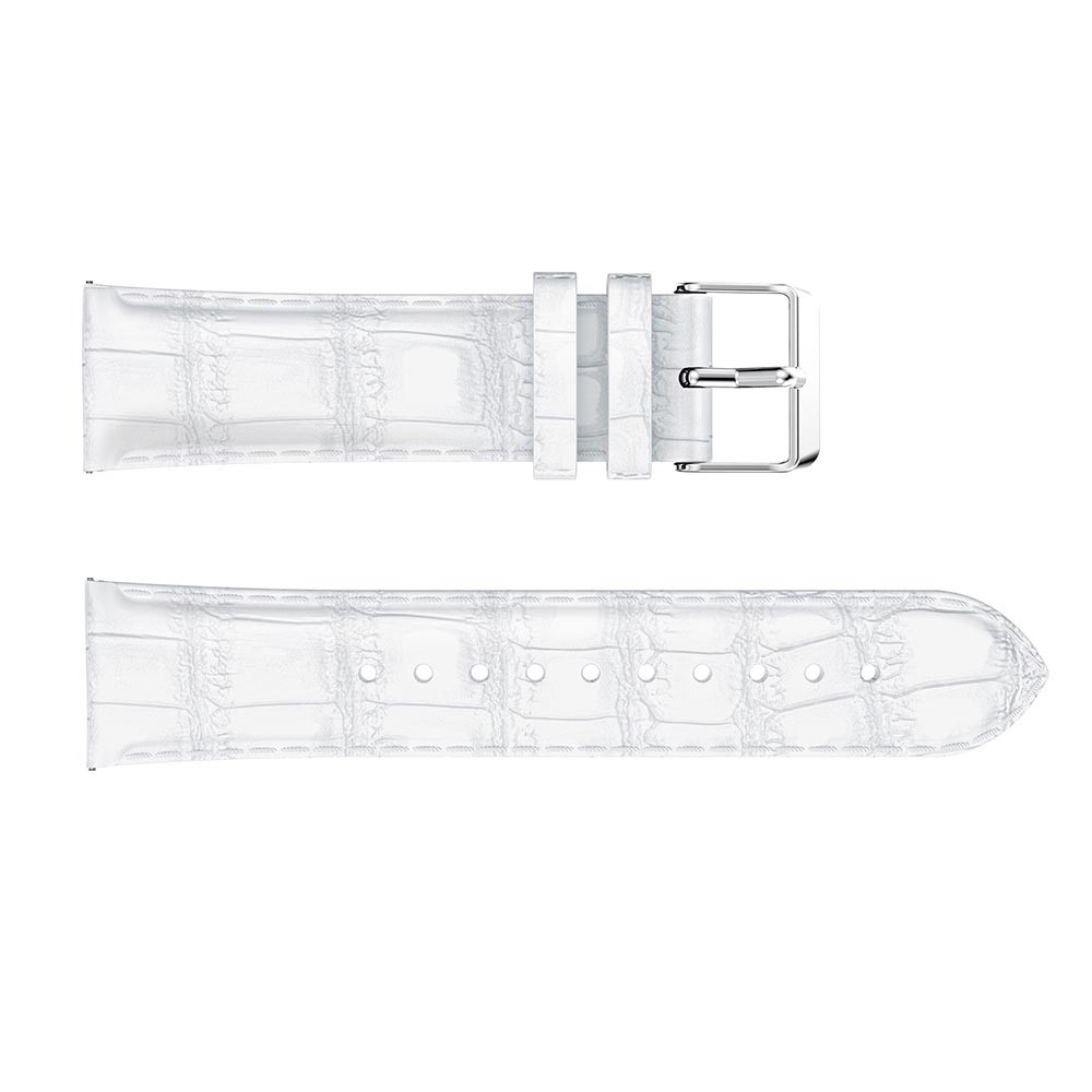 Bande De Montre En Cuir Véritable De Texture Crocodile Pour Samsung Galaxy Watch 42mm - Blanc-2