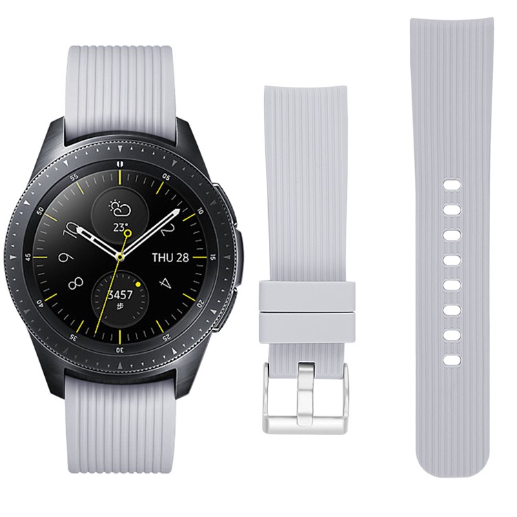 

Stripe Texture Soft Silicone Watch Strap Replacement for Samsung Galaxy Watch 42mm - Grey, Galaxy Watch 42mm