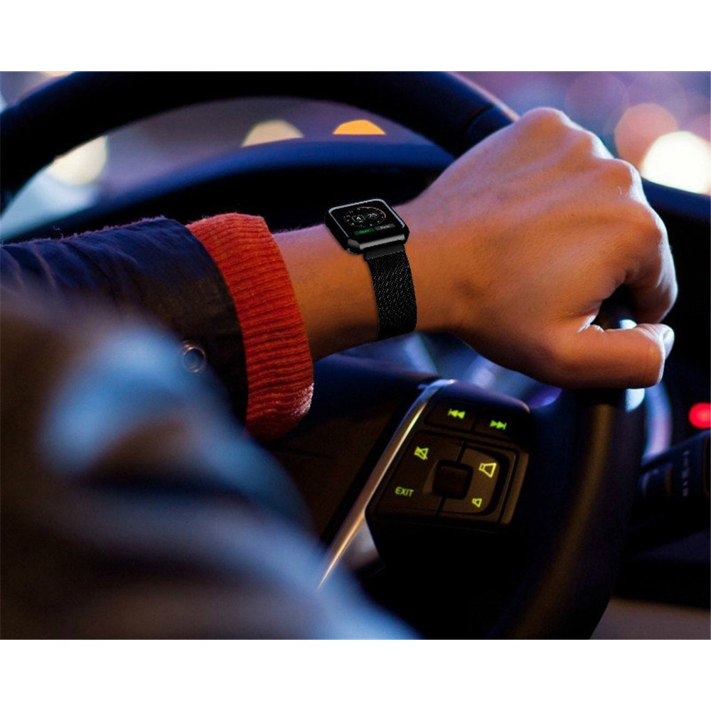 Milanese Stainless Steel Watch Strap + Protective Anti-drop Case for Apple Watch Series 3 / 2 / 1 42mm - Black-2