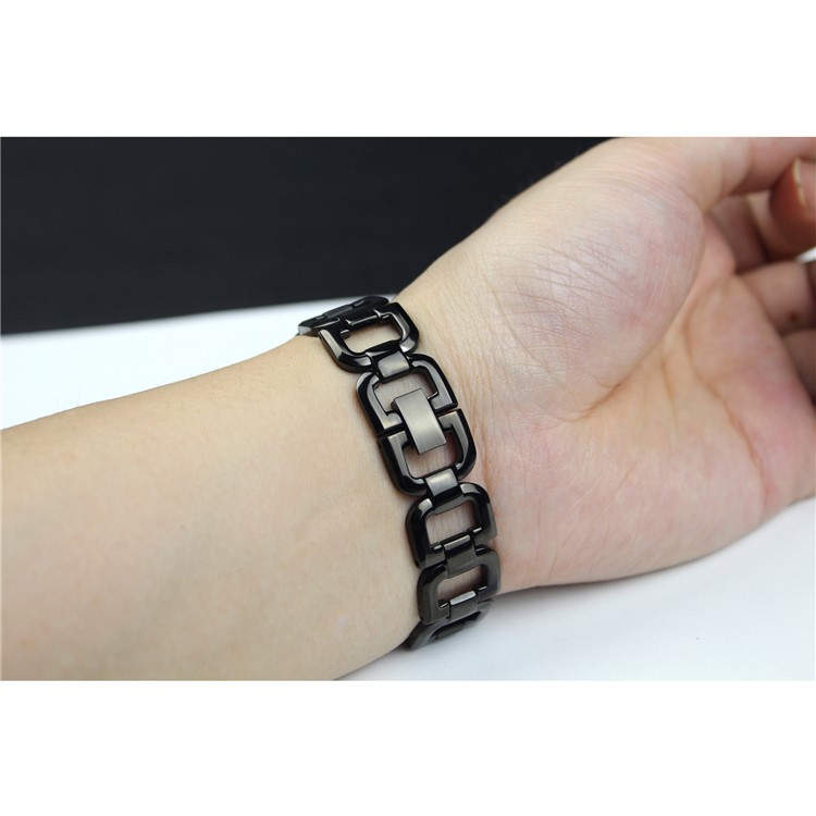 Stylish D-shape Stainless Steel Watch Band for Apple Watch Series 3 / 2 / 1 42mm - Black-5