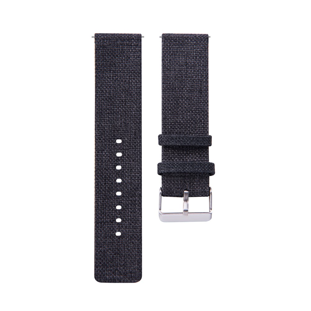 Metal Buckle Nylon Canvas Watch Strap 20mm for Samsung Galaxy Watch 42mm - Black-2