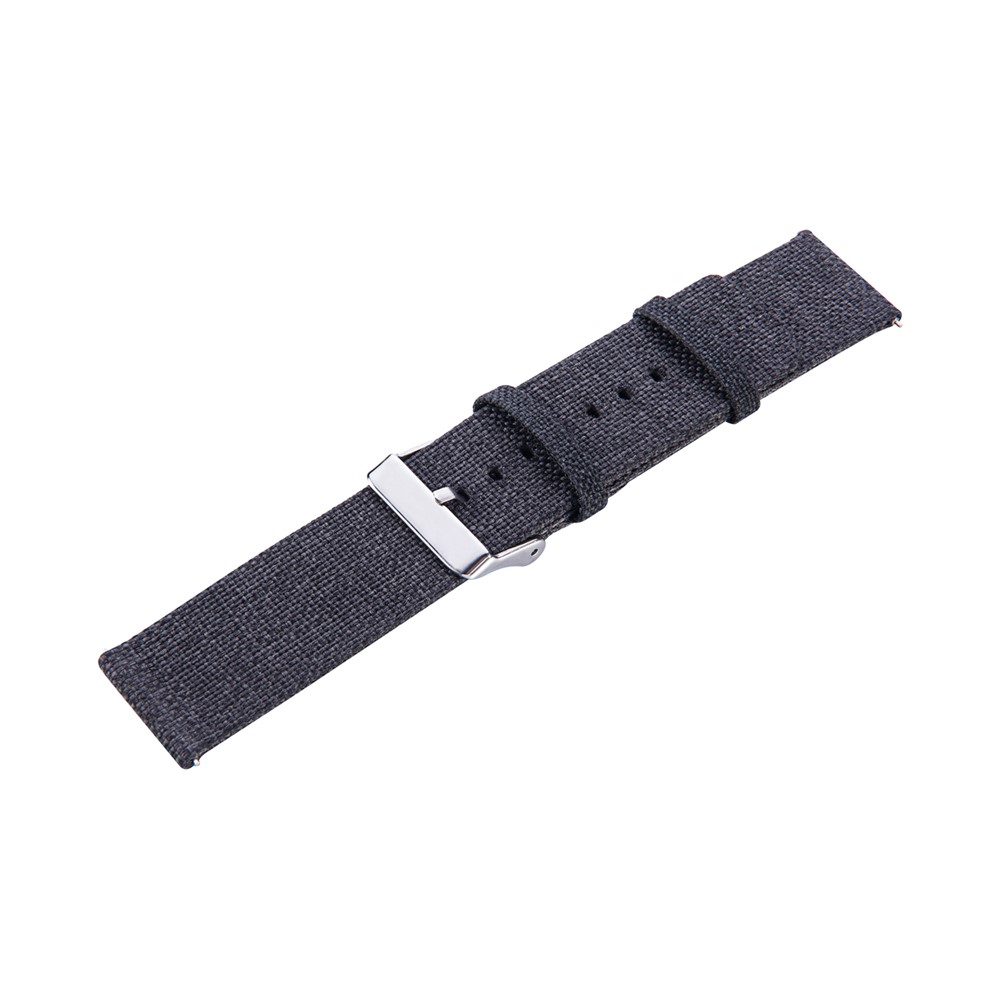 Metal Buckle Nylon Canvas Watch Strap 20mm for Samsung Galaxy Watch 42mm - Black-3