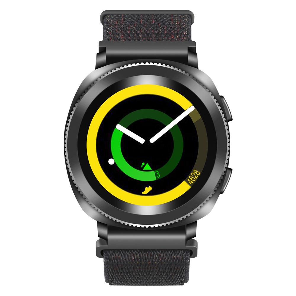 Nylon Velcro Closure Watch Band Replacement Part for Samsung Gear S4 - Black-2