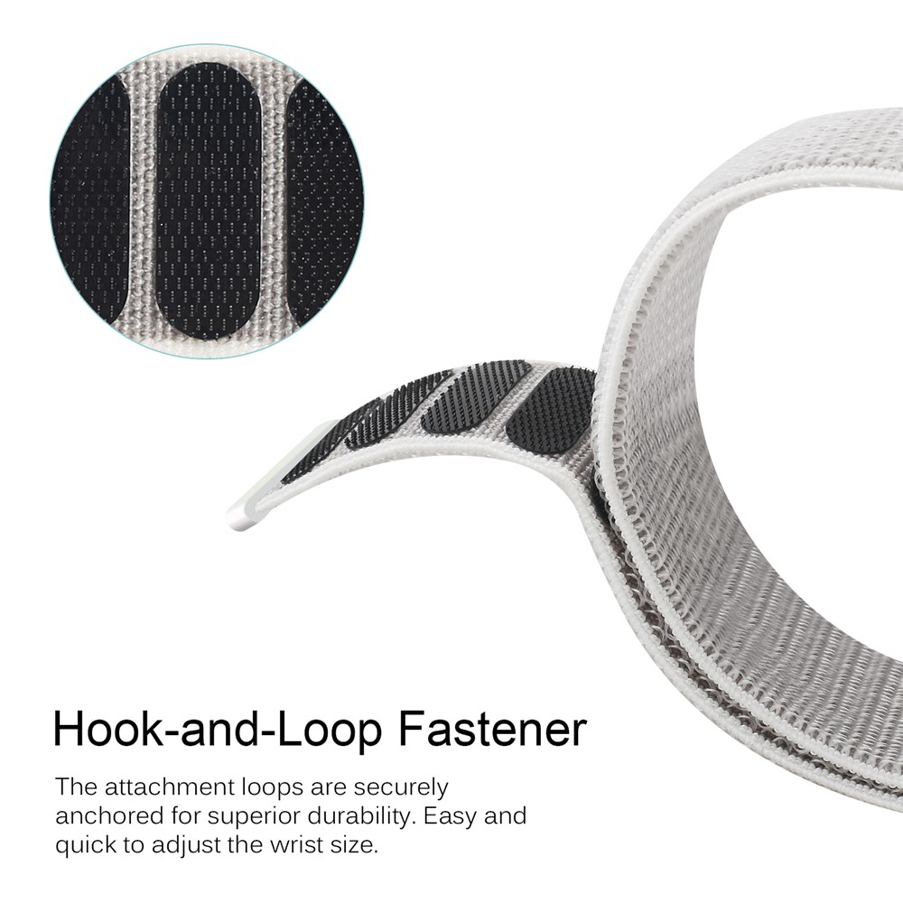 Nylon Velcro Closure Watch Band Strap Part for Samsung Gear S2 - White-4