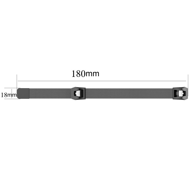 Luxury Plating Milanese Stainless Steel Magnetic Watch Strap for Fitbit Ace - Black-4