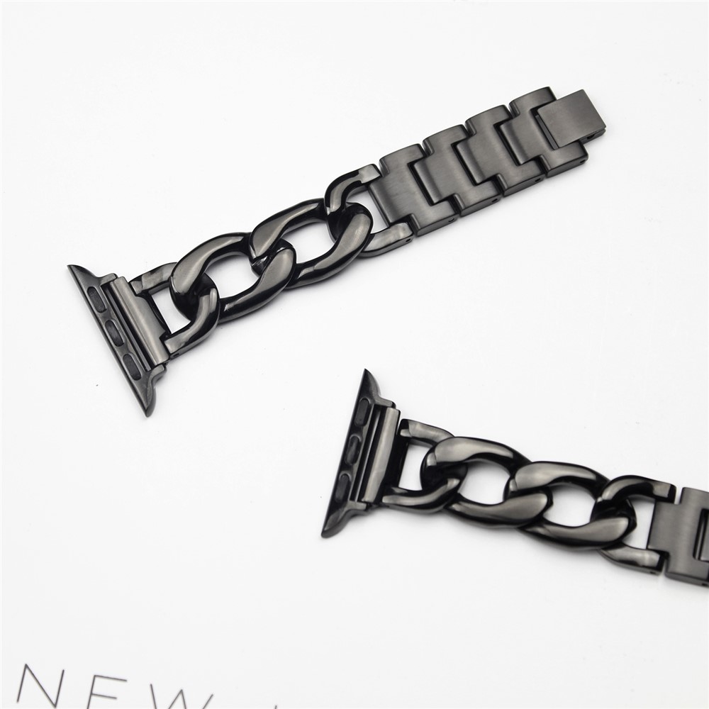 Cowboy Chain Steel Watch Band for Apple Watch Series 2 / 1 42mm - Black-2
