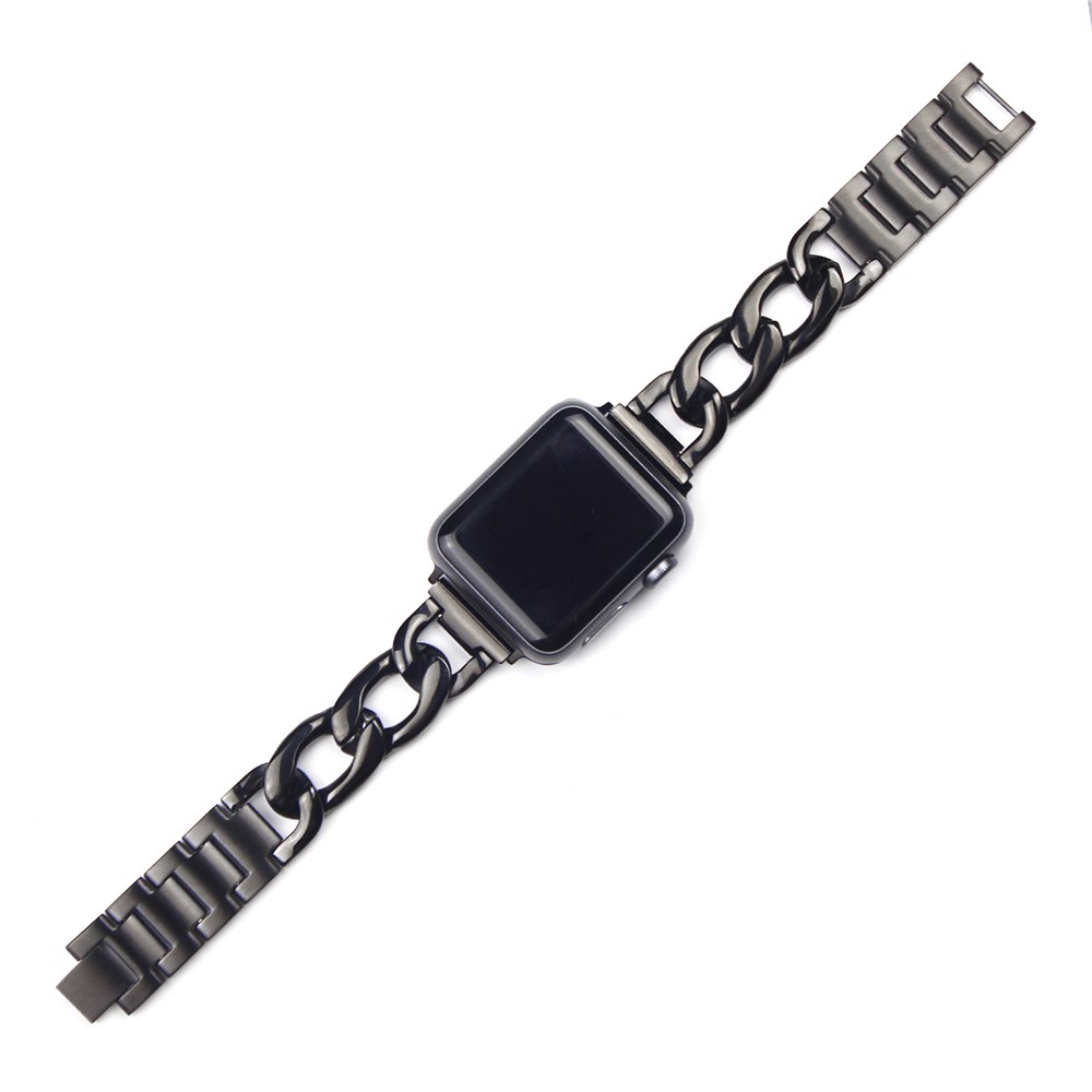 Cowboy Chain Steel Watch Band for Apple Watch Series 2 / 1 42mm - Black-6
