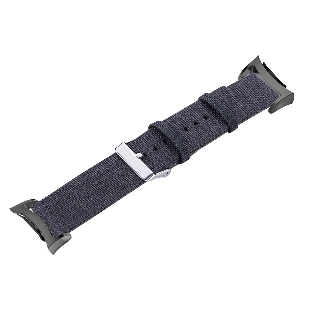 Canvas Metal Buckle Watch Band for Samsung Gear S2 R720 / R730 - Black-4