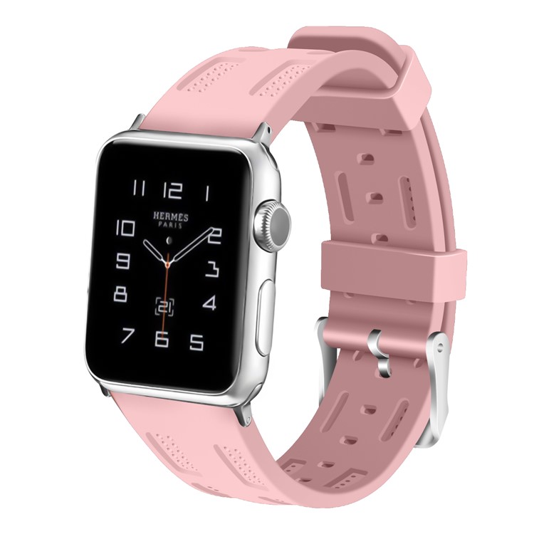 

Soft Silicone Wrist Strap Band for Apple Watch Series 4 40mm / Series 3 2 1 38mm - Pink