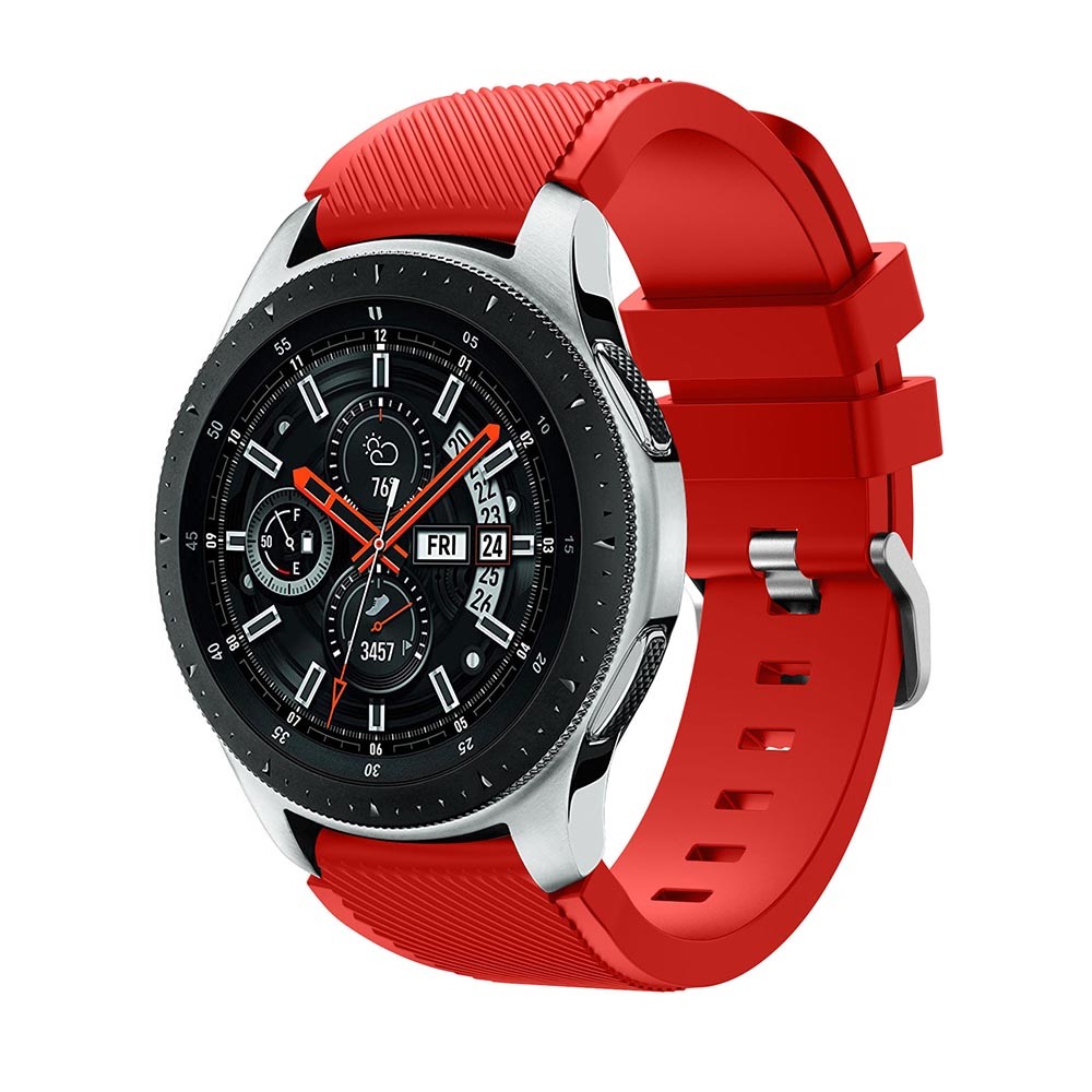 Twill Texture Silicone Watch Wrist Bracelet for Samsung Galaxy Watch 46mm - Red-2