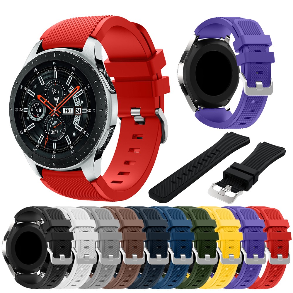 Twill Texture Silicone Watch Wrist Bracelet for Samsung Galaxy Watch 46mm - Red-6