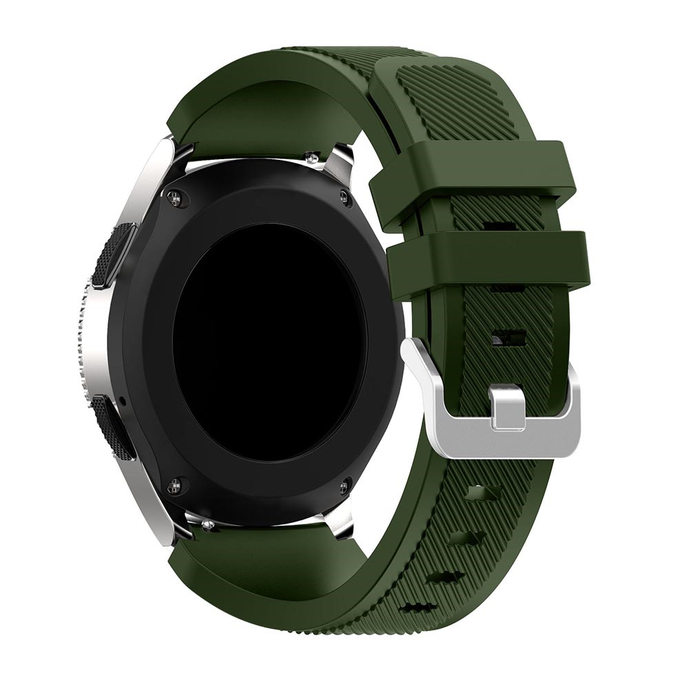 Cinturino In Twill Con Cinturino In Silicone Per Orologio Samsung Galaxy 46mm - Army Green-1