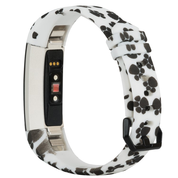Patterned TPE+TPU Replacement Strap for Fitbit Alta HR, Size: L - Footprint-2