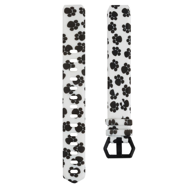 Patterned TPE+TPU Replacement Strap for Fitbit Alta HR, Size: L - Footprint-3