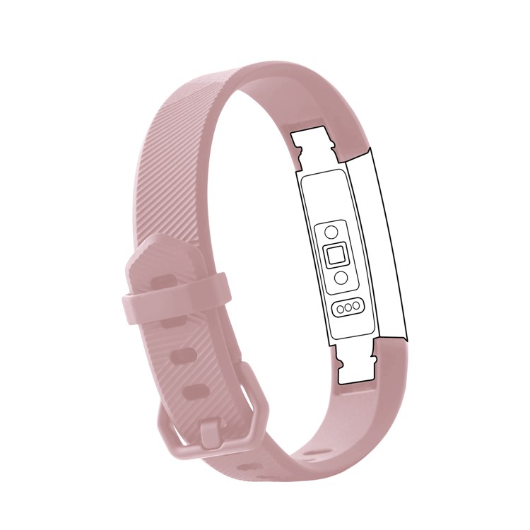 Soft TPU Wristwatch Band for Fitbit Alta HR - Size: S / Pink-2