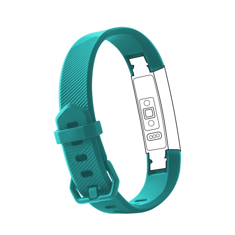 Flexible TPU Watch Band for Fitbit Alta HR - Size: S / Cyan-2
