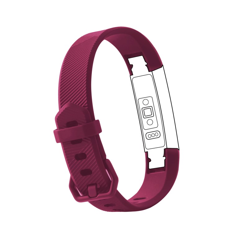 Flexible TPU Wristwatch Strap Replacement for Fitbit Alta HR - Size: S / Wine Red-2